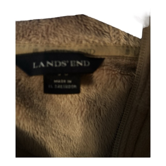 LANDS END TAN FLEECE LINED LONG JACKET SIZE SMALL - Picture 3 of 6
